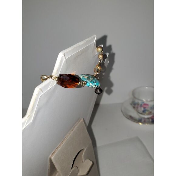 A Premiere Designs Stone and Bead Necklace Boho Beachy Career Casual - Picture 8 of 12